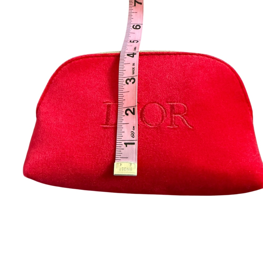Dior Red Velvet Cosmetic Bag - Picture 11 of 12